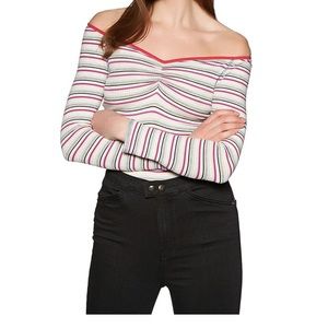Free People Striped Bodysuit